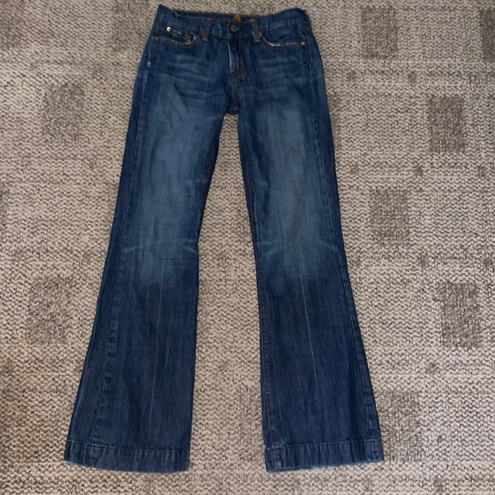 Womens 7 for all mankind trousers jeans flare wide legged pants new size 27 dojo